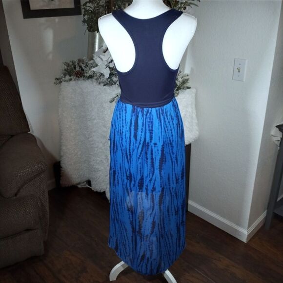 XHILARATION BLUE RACER BACK TIE DYE MAZI DRESS SZ.S EUC - Picture 6 of 8
